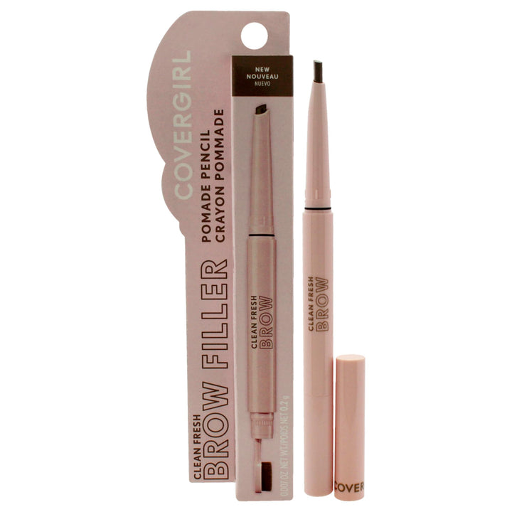 COVERGIRL front packaging showing sleek eyebrow pencil and color
