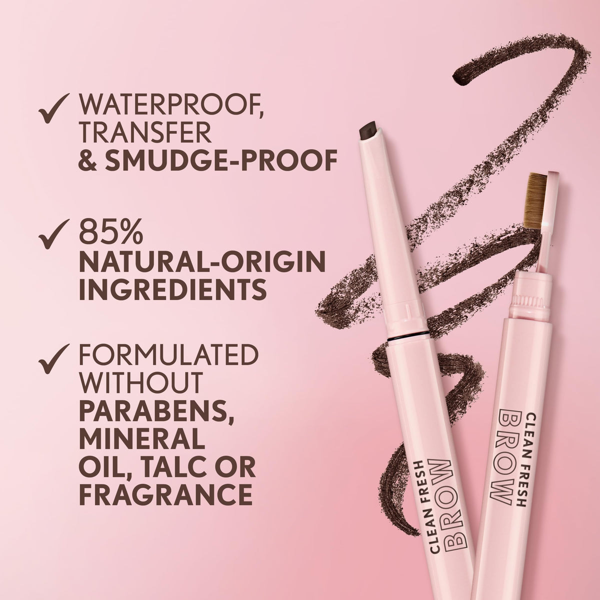 COVERGIRL applied on model brows showing natural matte definition benefit