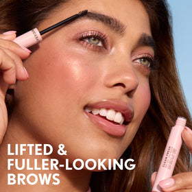 COVERGIRL tube next to a coin to show compact size and travel-friendly benefit