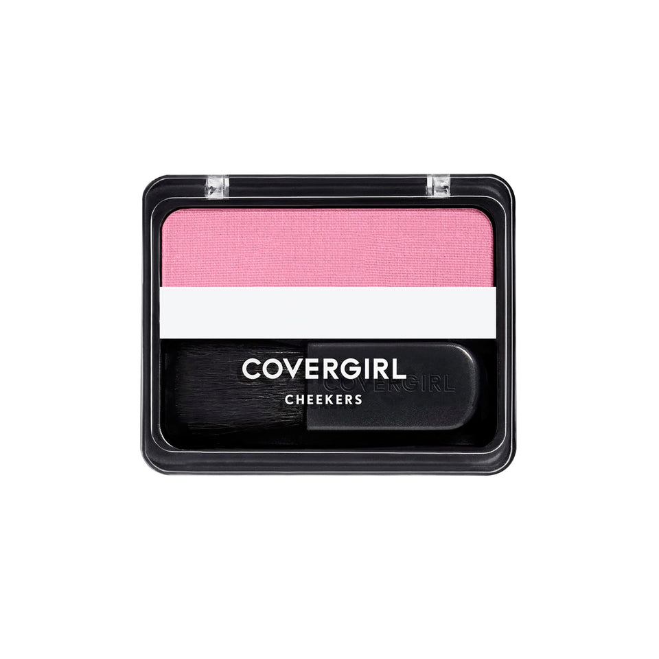 COVERGIRL Cheekers compact front view showing portable design and natural finish