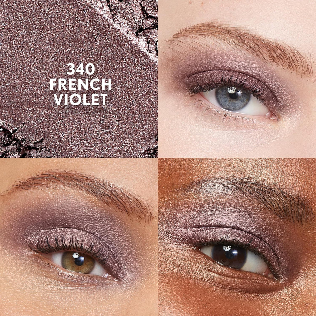COVERGIRL eye close-up wearing French Violet to show wearable shimmer effect