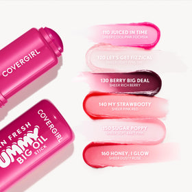 COVERGIRL application on lips demonstrating dewy shine and lightweight, non-greasy look
