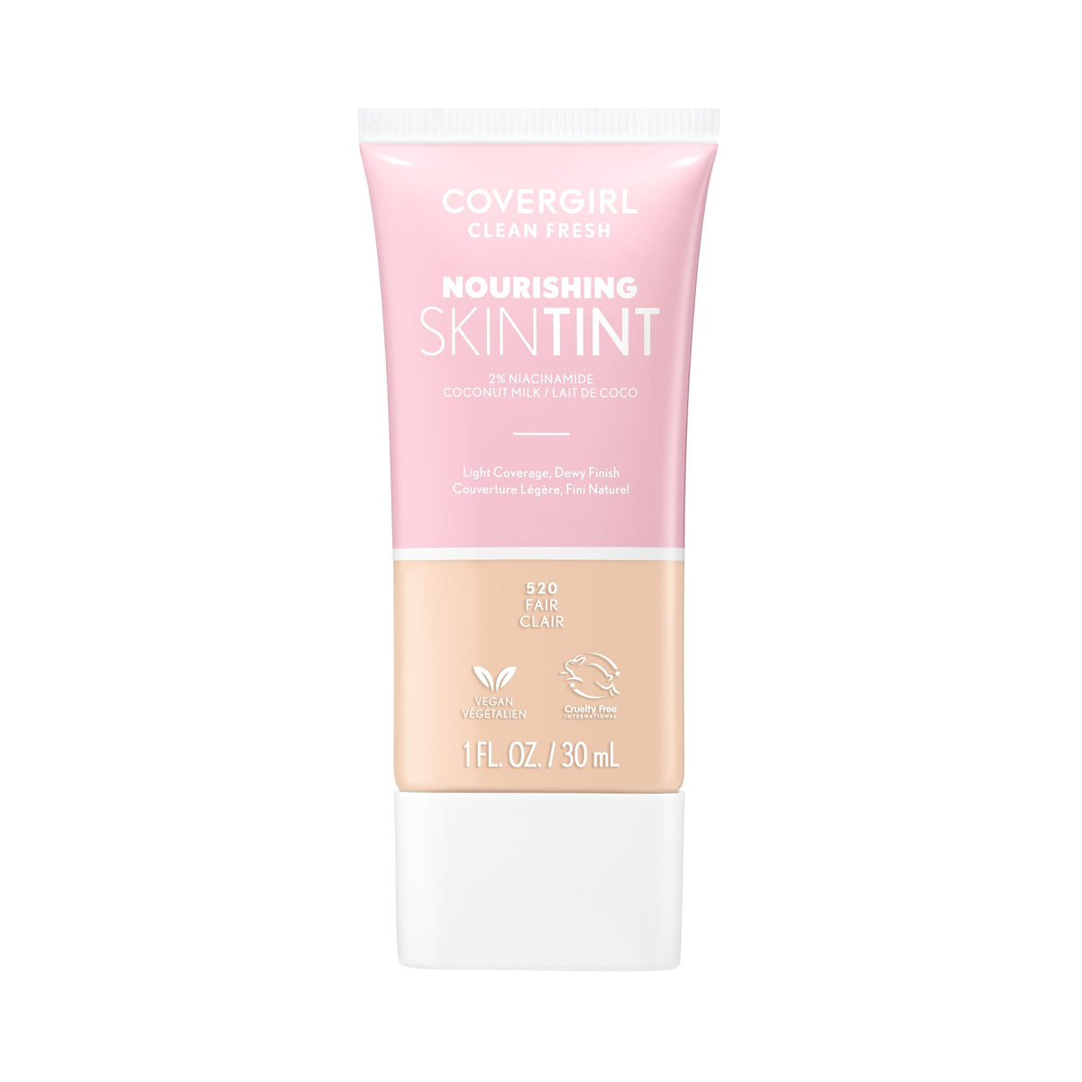 COVERGIRL front packaging showing bottle and fair shade for an even natural finish