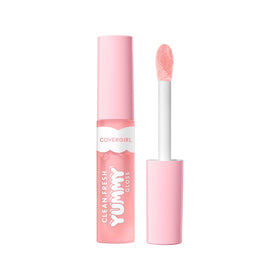 COVERGIRL front tube of Clean Fresh Yummy Lip Gloss showing shade 120 Sunshine Rays and glossy finish