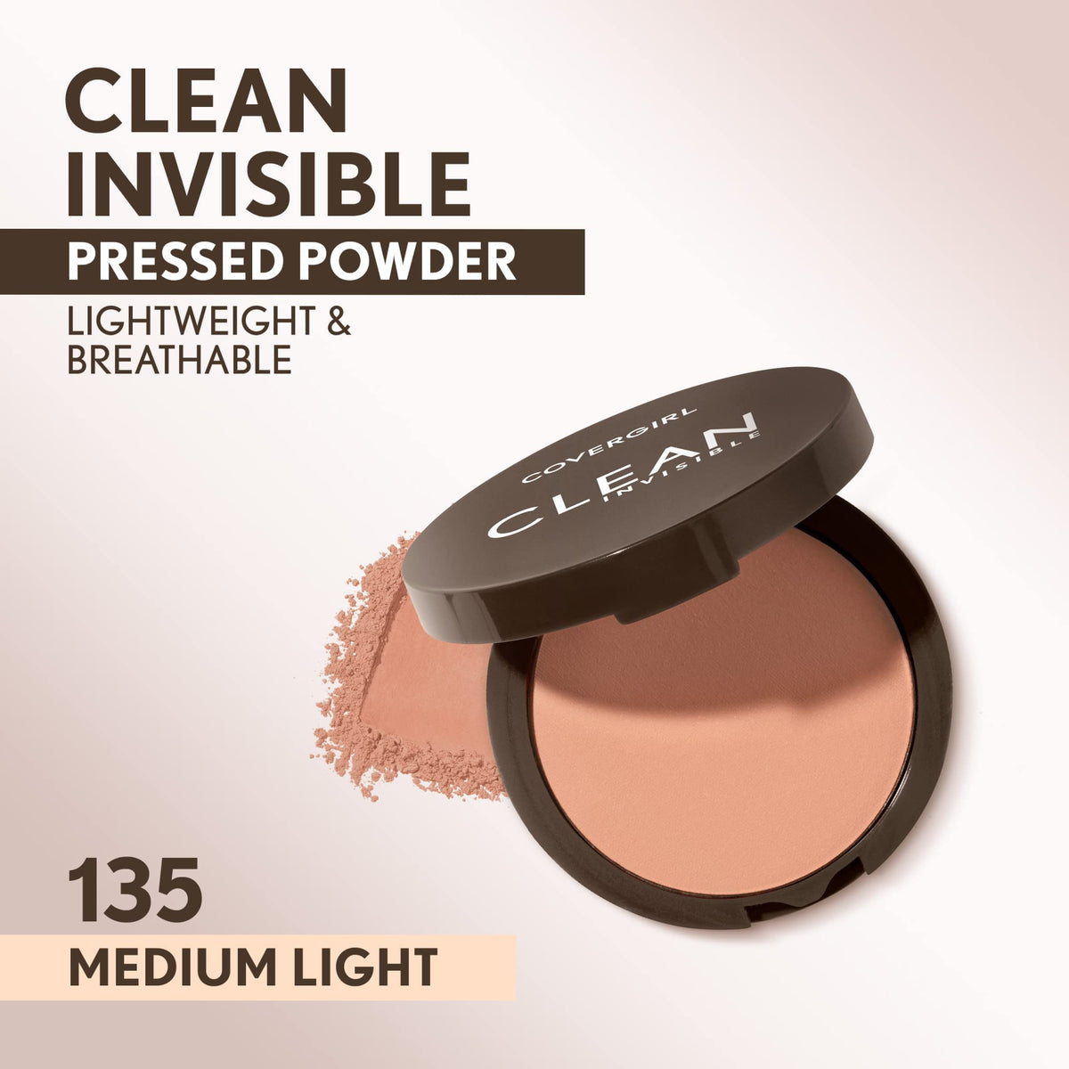 COVERGIRL open compact with puff and mirror for quick touch-ups