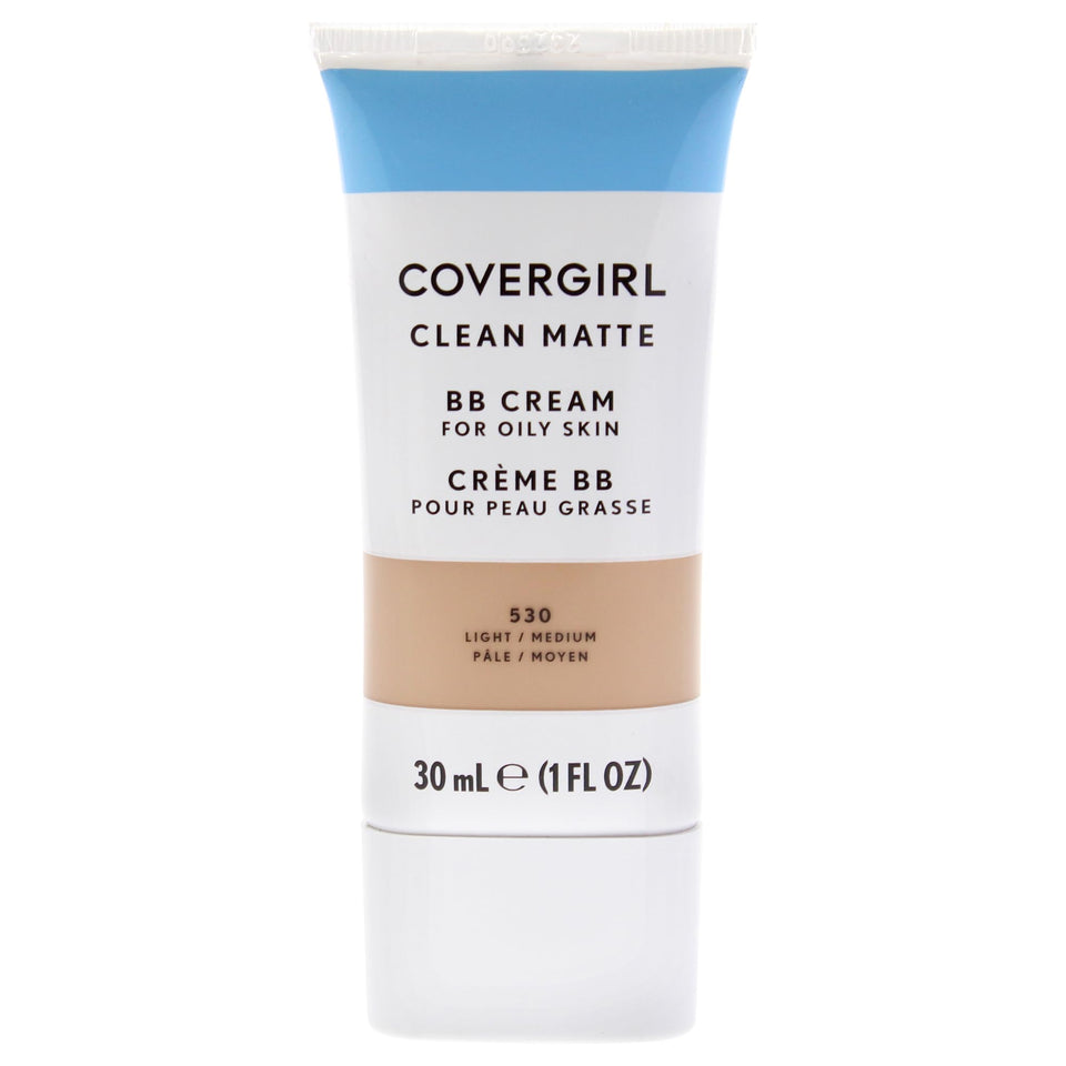 COVERGIRL Clean Matte BB Cream front packaging showing shade and matte finish benefits