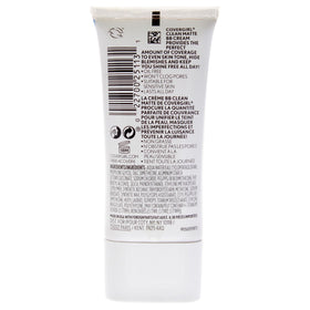 COVERGIRL Clean Matte BB Cream texture on fingertip demonstrating lightweight blendability and oil control