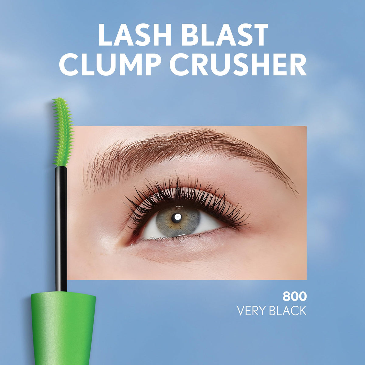 COVERGIRL Clump Crusher before and after lashes demonstrating added volume
