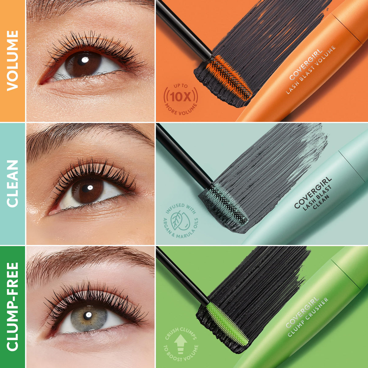 COVERGIRL Clump Crusher used during makeup routine for natural lifted lashes