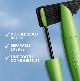 COVERGIRL Clump Crusher next to fingers for scale showing portable size