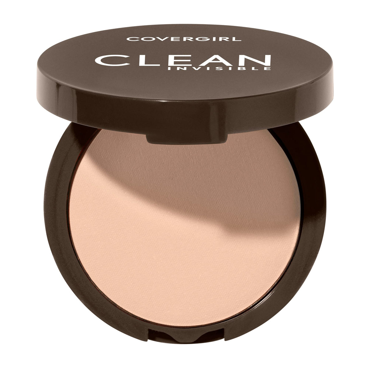 COVERGIRL compact front view shows sleek packaging and shade label