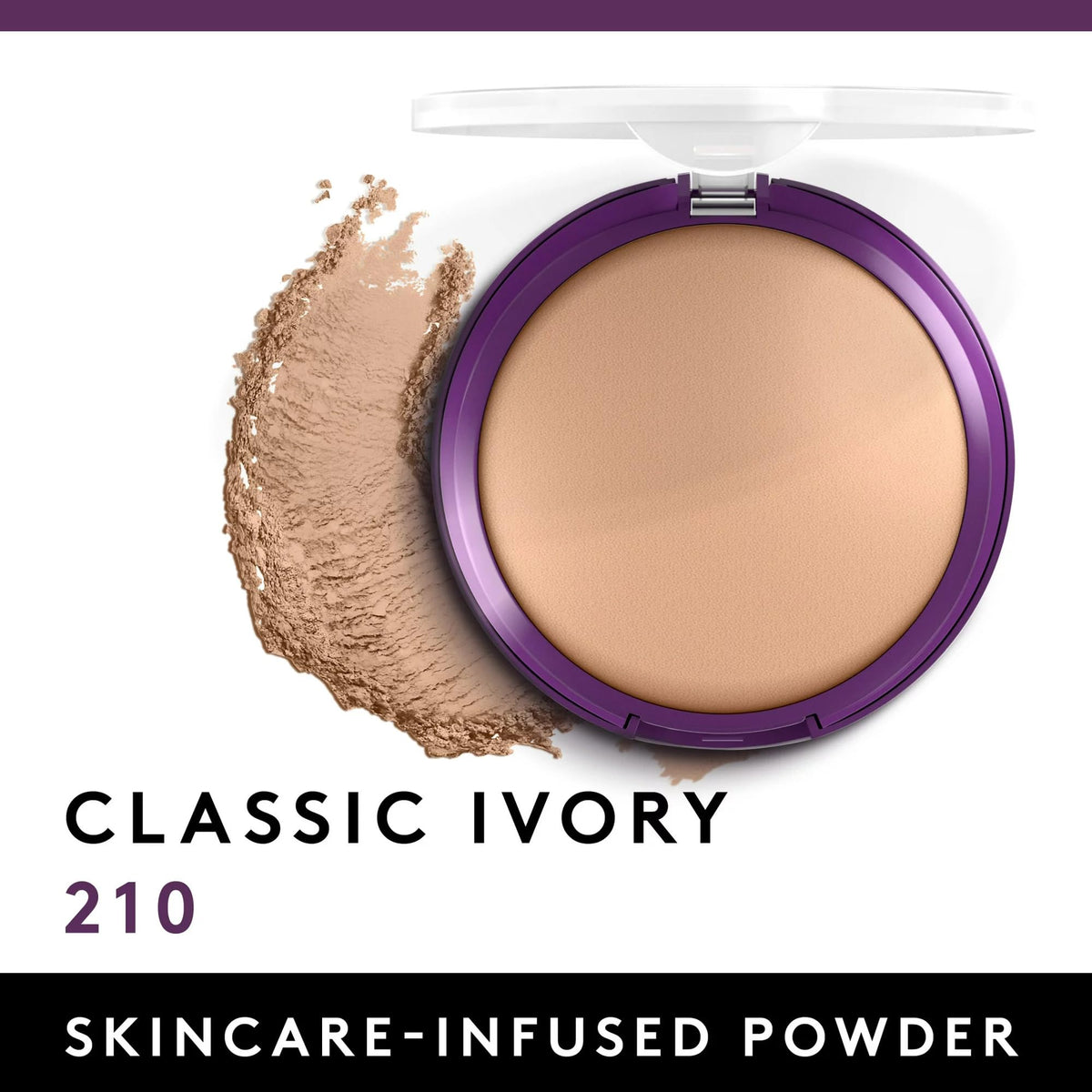 COVERGIRL compact open with mirror and pan, convenient on-the-go touch-up benefit