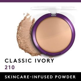 COVERGIRL compact open with mirror and pan, convenient on-the-go touch-up benefit