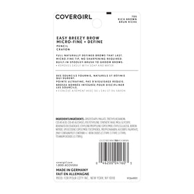 COVERGIRL packaging and label close-up highlighting cruelty-free status and gentle formula