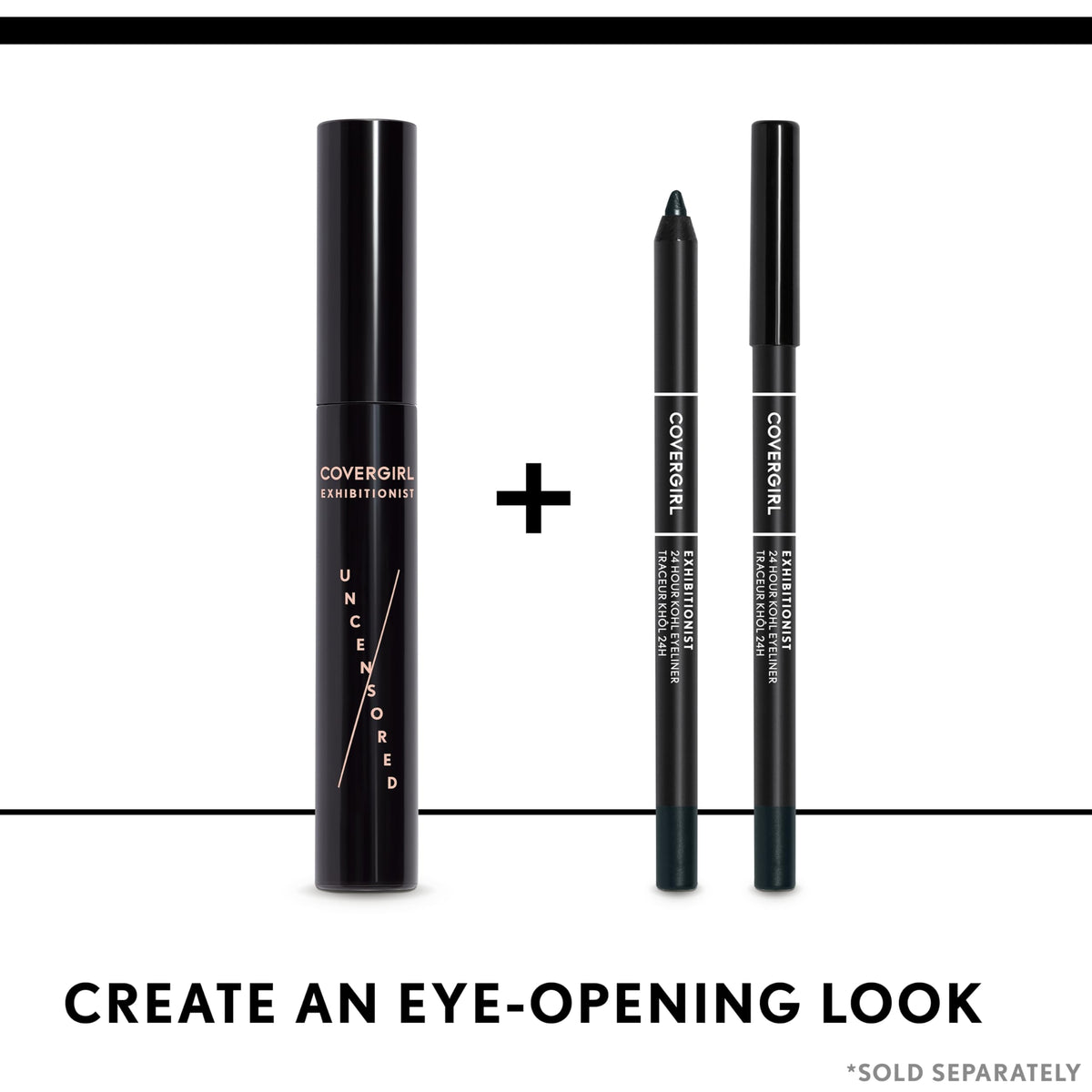 COVERGIRL Exhibitionist applied to upper lash line for defined look