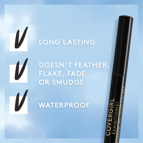 COVERGIRL lifestyle image of model wearing natural brown liner