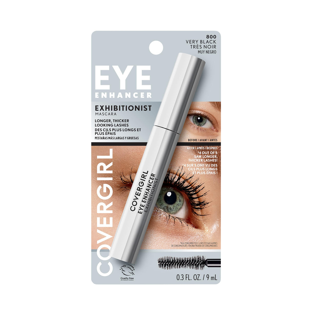 COVERGIRL close-up of mascara wand brush for precise lash separation