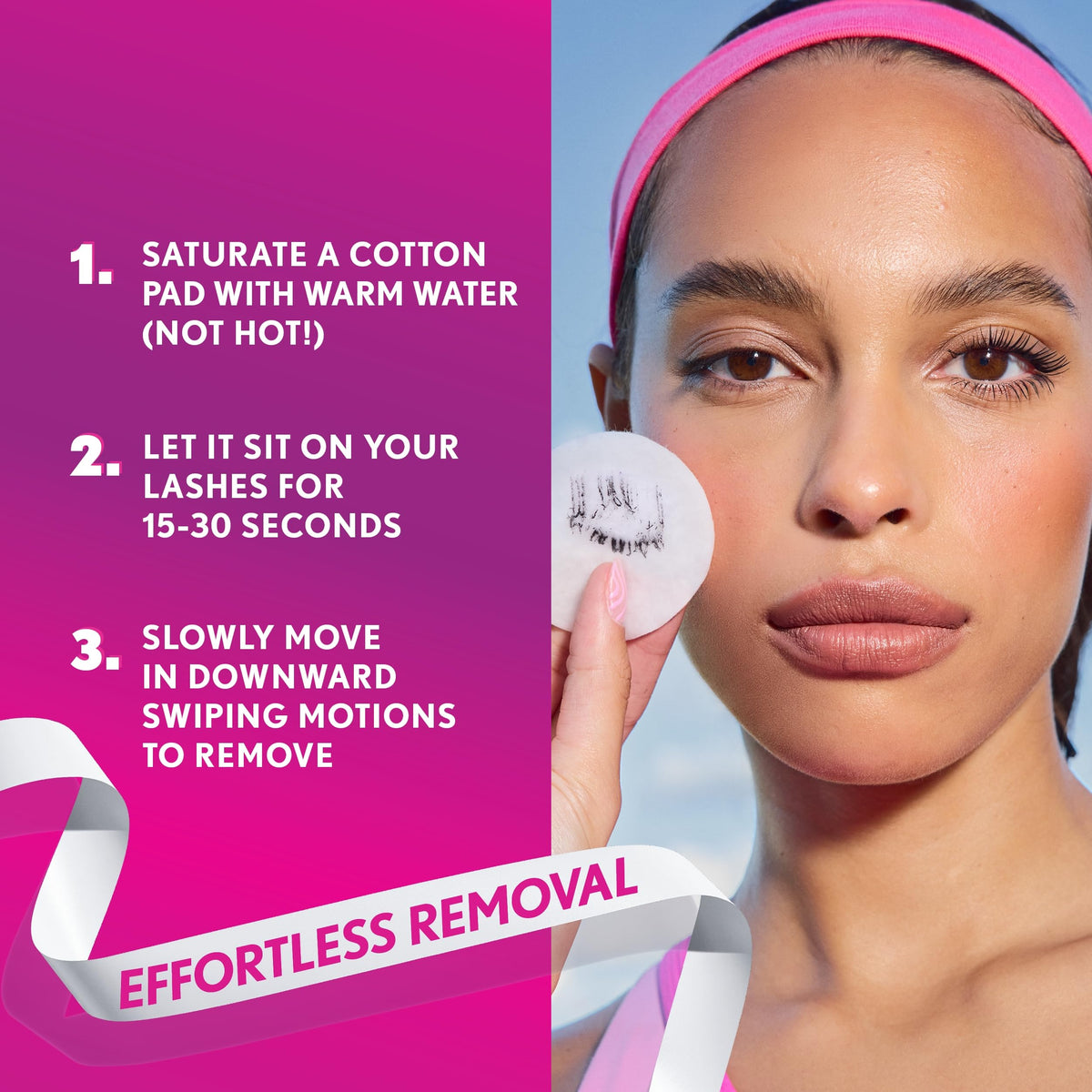 COVERGIRL before and after lashes demonstrating visible length and lift