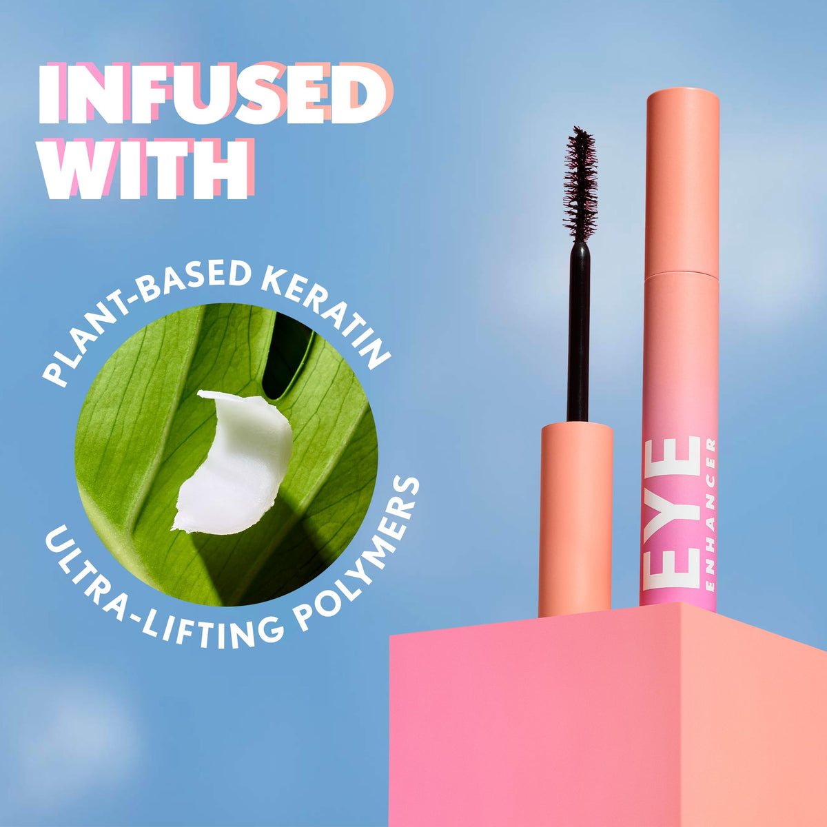COVERGIRL swiped mascara on lashes showing fanned texture and separation