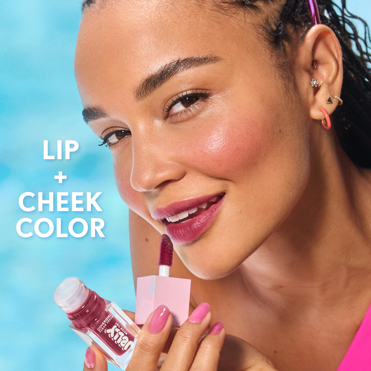 COVERGIRL product flatlay in a makeup bag illustrating everyday usability