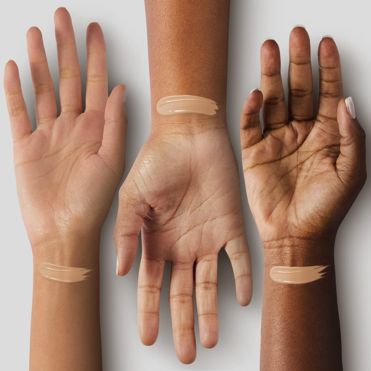 COVERGIRL foundation blended on skin showing even coverage and natural finish