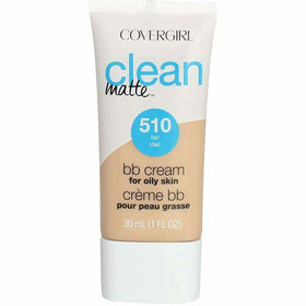 COVERGIRL tube in a makeup bag by mirror showing portability and everyday use benefit