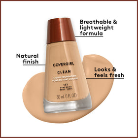 COVERGIRL pump and label detail highlighting easy dispensing and precise application