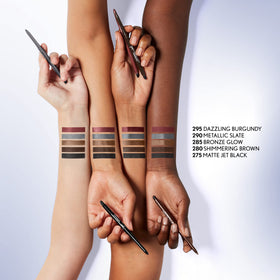 COVERGIRL in use creating a winged eyeliner demonstrating bold long-wear definition