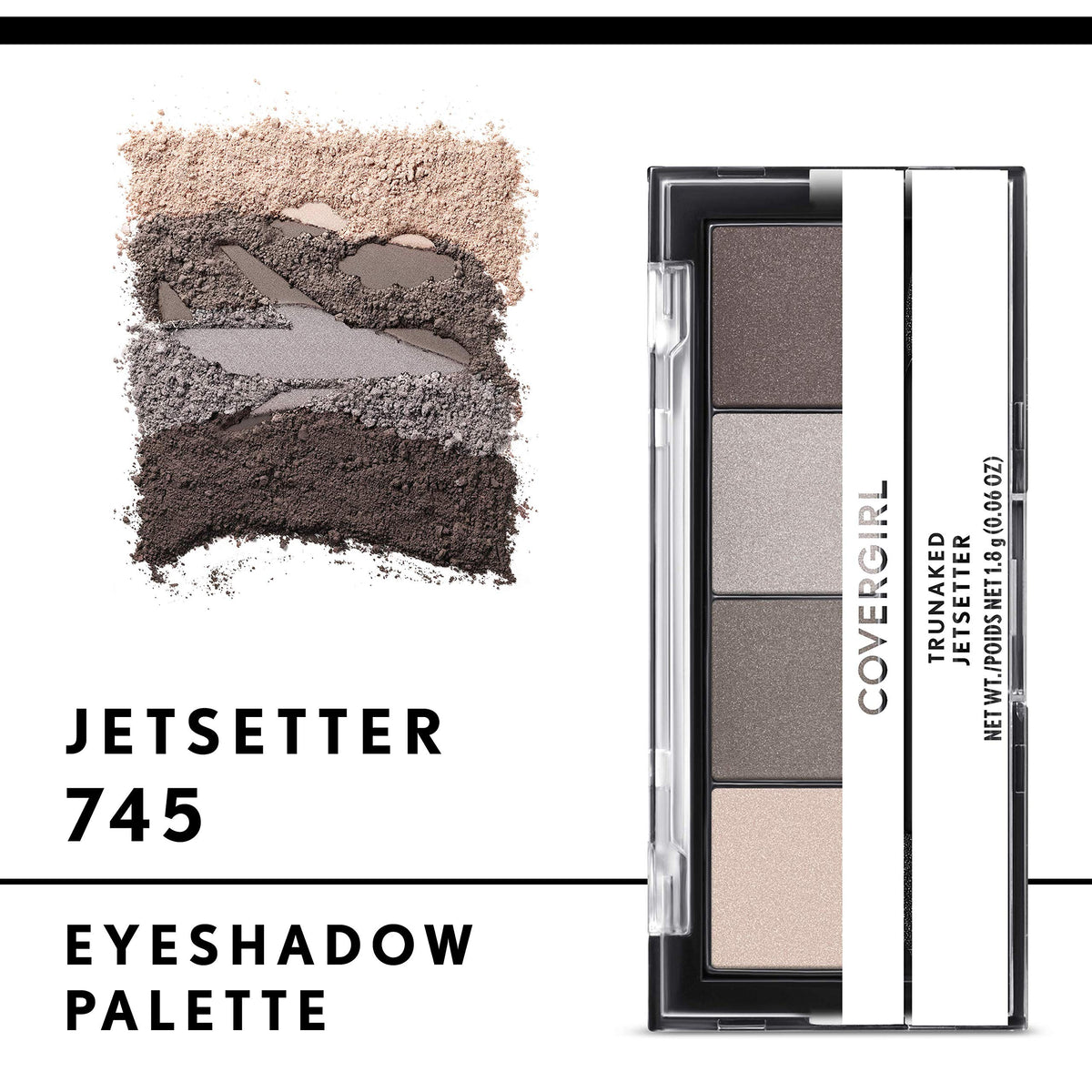 COVERGIRL Jetsetter texture close-up highlighting smooth, blendable pigment payoff