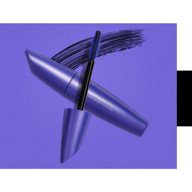 COVERGIRL mascara texture swatch demonstrating fiberstretch lengthening