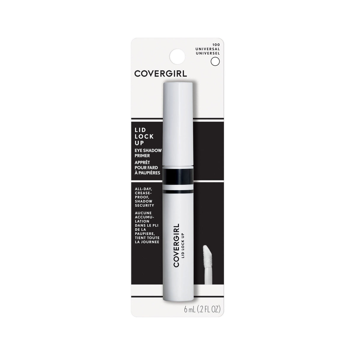 COVERGIRL applicator tip close-up showing precise application and quick-dry benefit