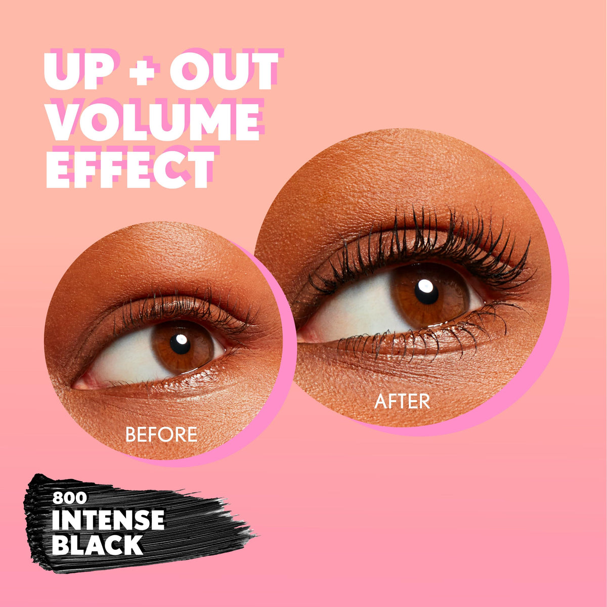 CoverGirl model wearing mascara showing lifted, eye-enhancing result