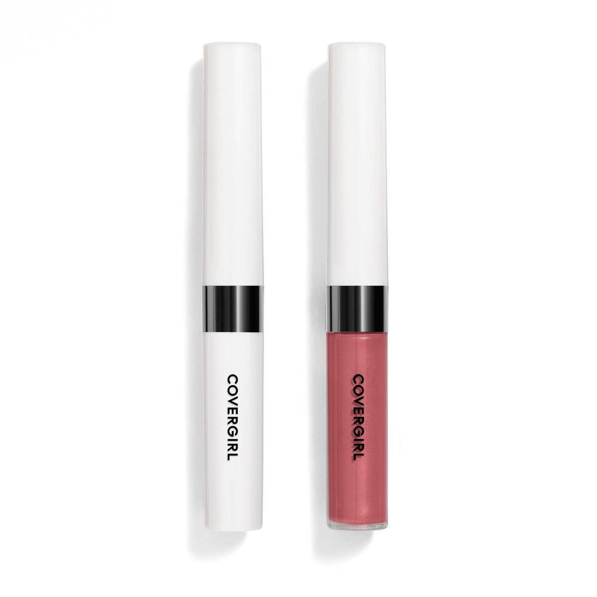 COVERGIRL front-facing tube showing Wine to Five shade and easy identification benefit