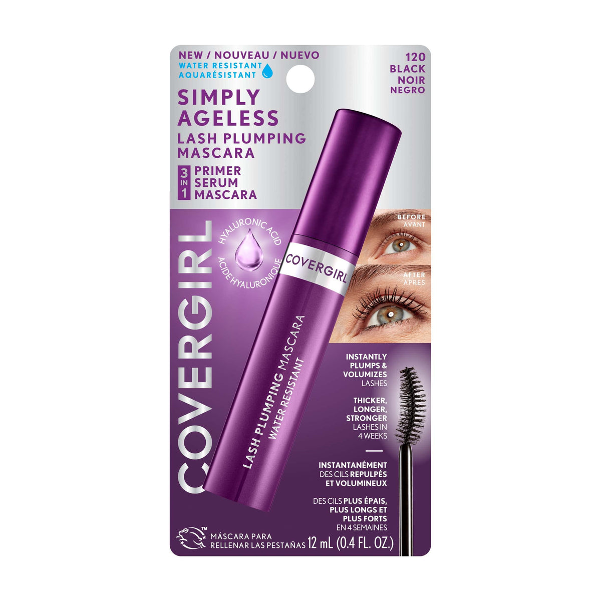 COVERGIRL brush bristle detail highlighting clump-free application