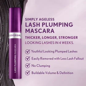 COVERGIRL before and after lashes showing visible volume increase