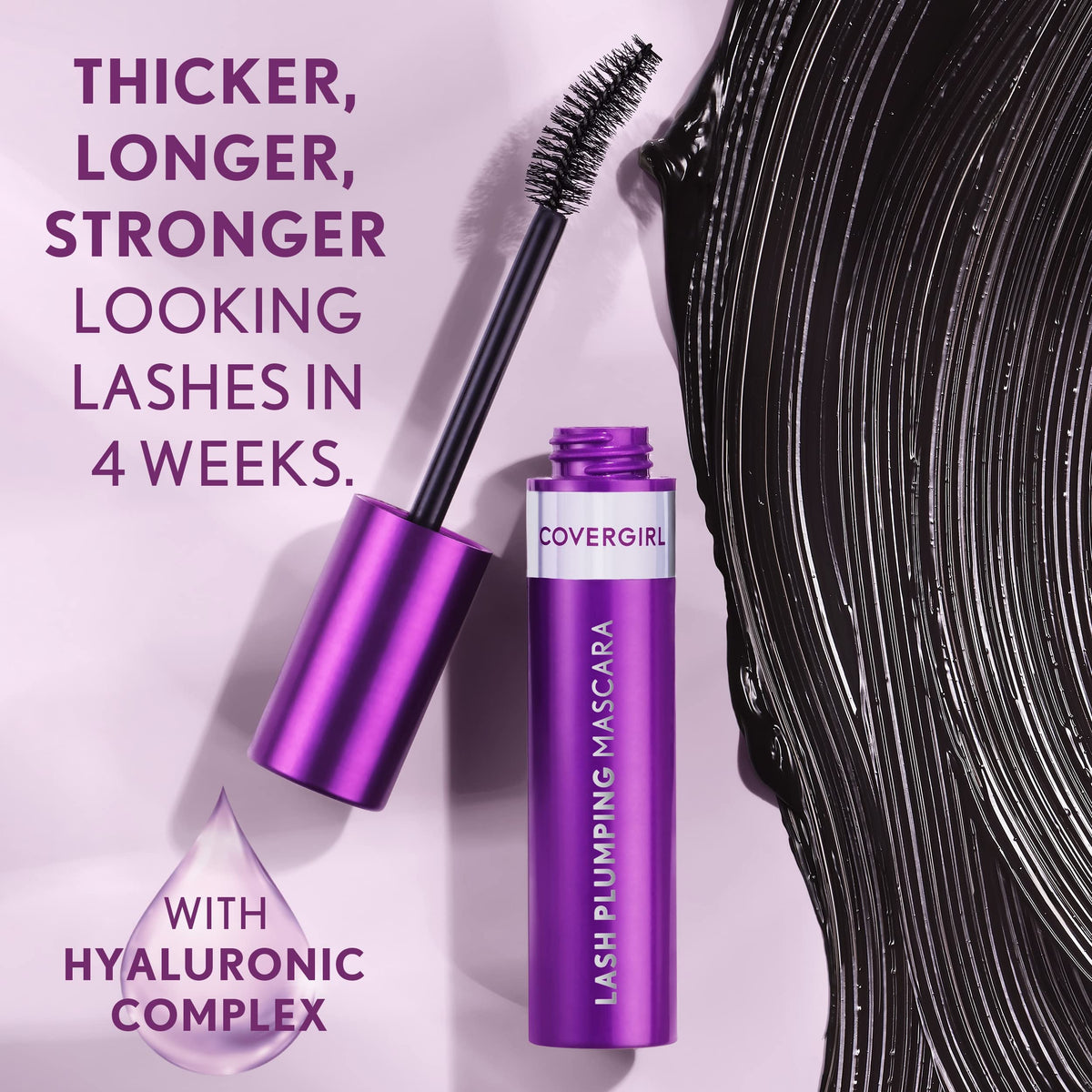 COVERGIRL open tube showing formula texture and conditioning agents