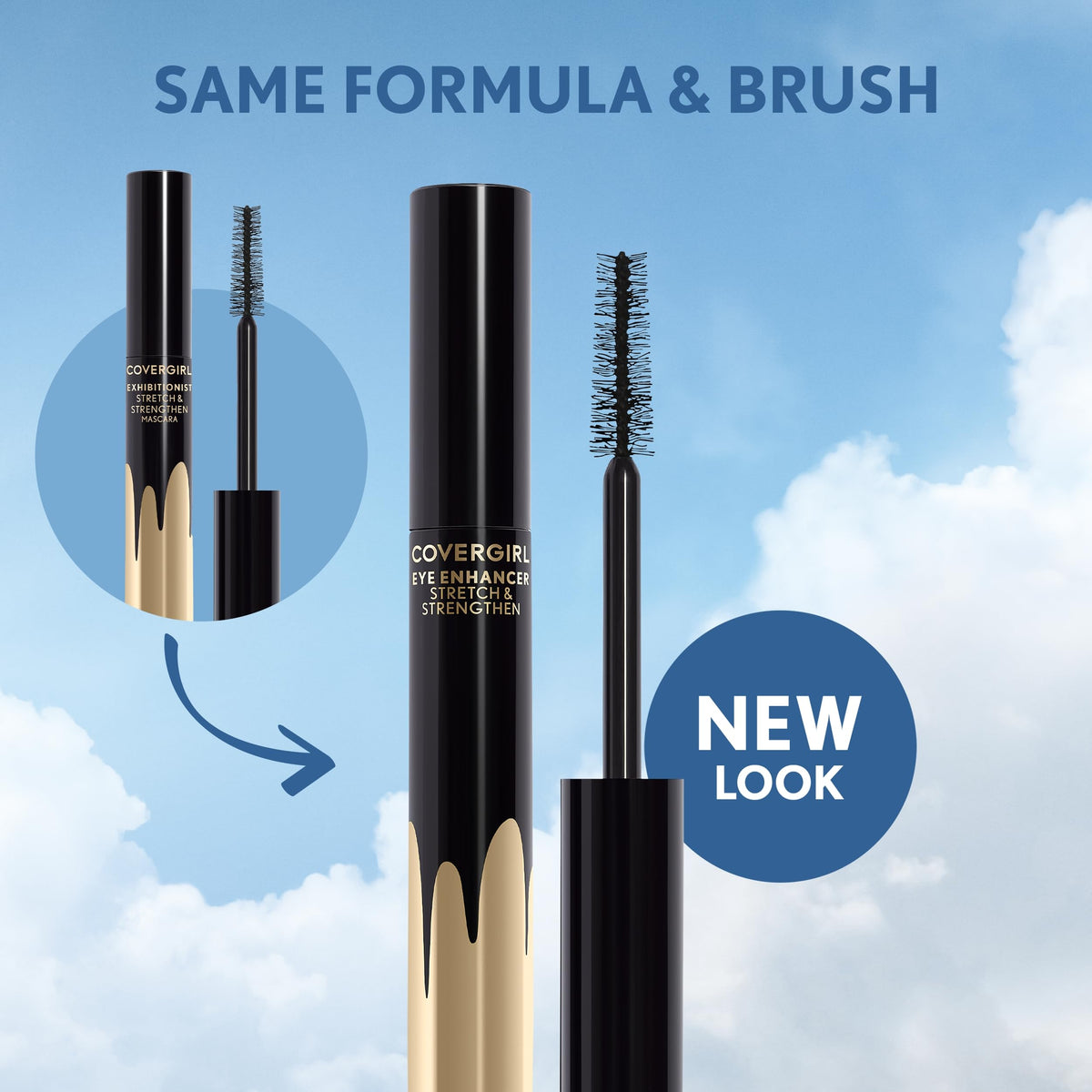 COVERGIRL close-up of mascara applied for dramatic lengthening