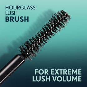 COVERGIRL swatch texture showing creamy plant-fiber formula for volume