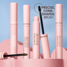 COVERGIRL medium brown gel texture swipe showing buildable tint