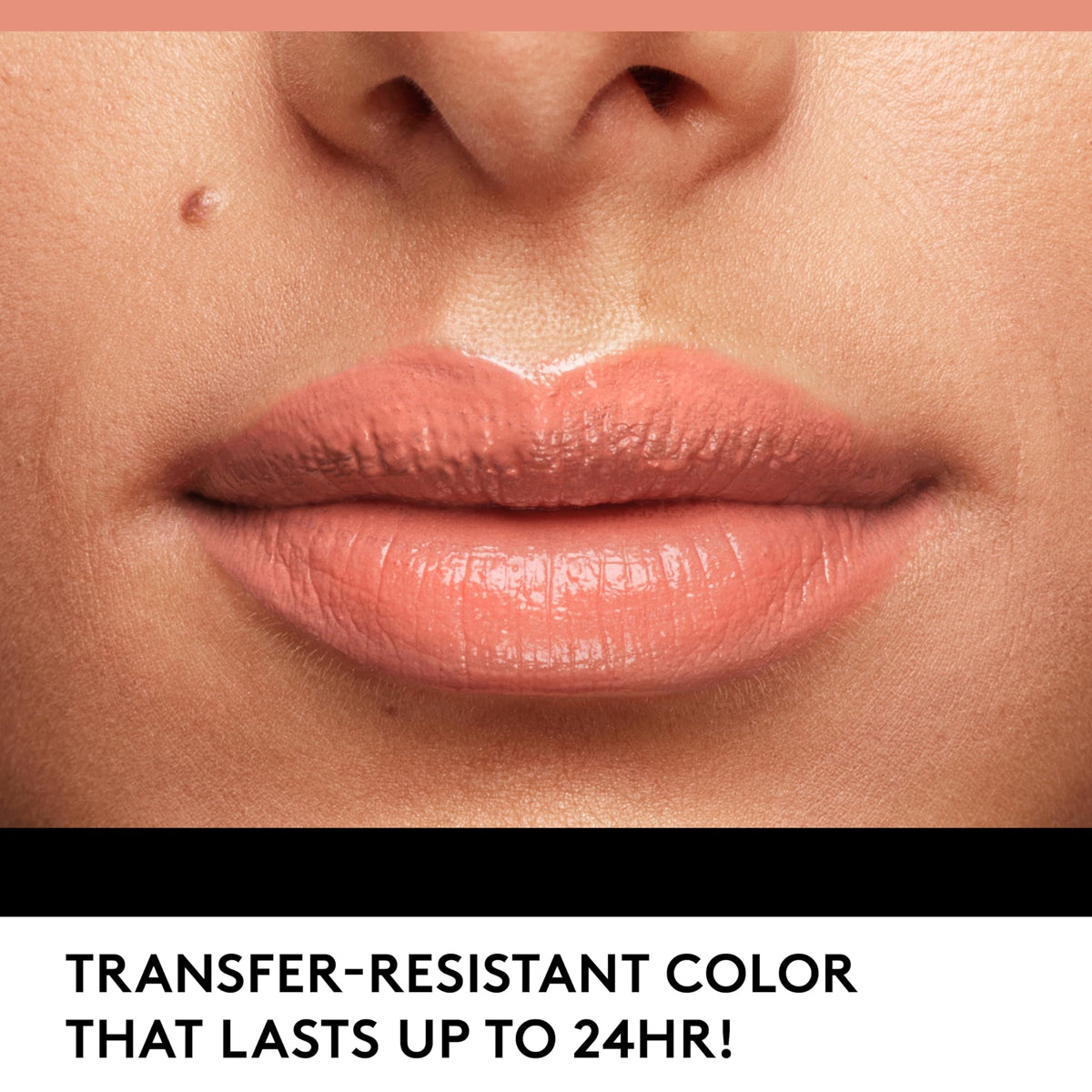 COVERGIRL lips before and after application showing long-wear transformation
