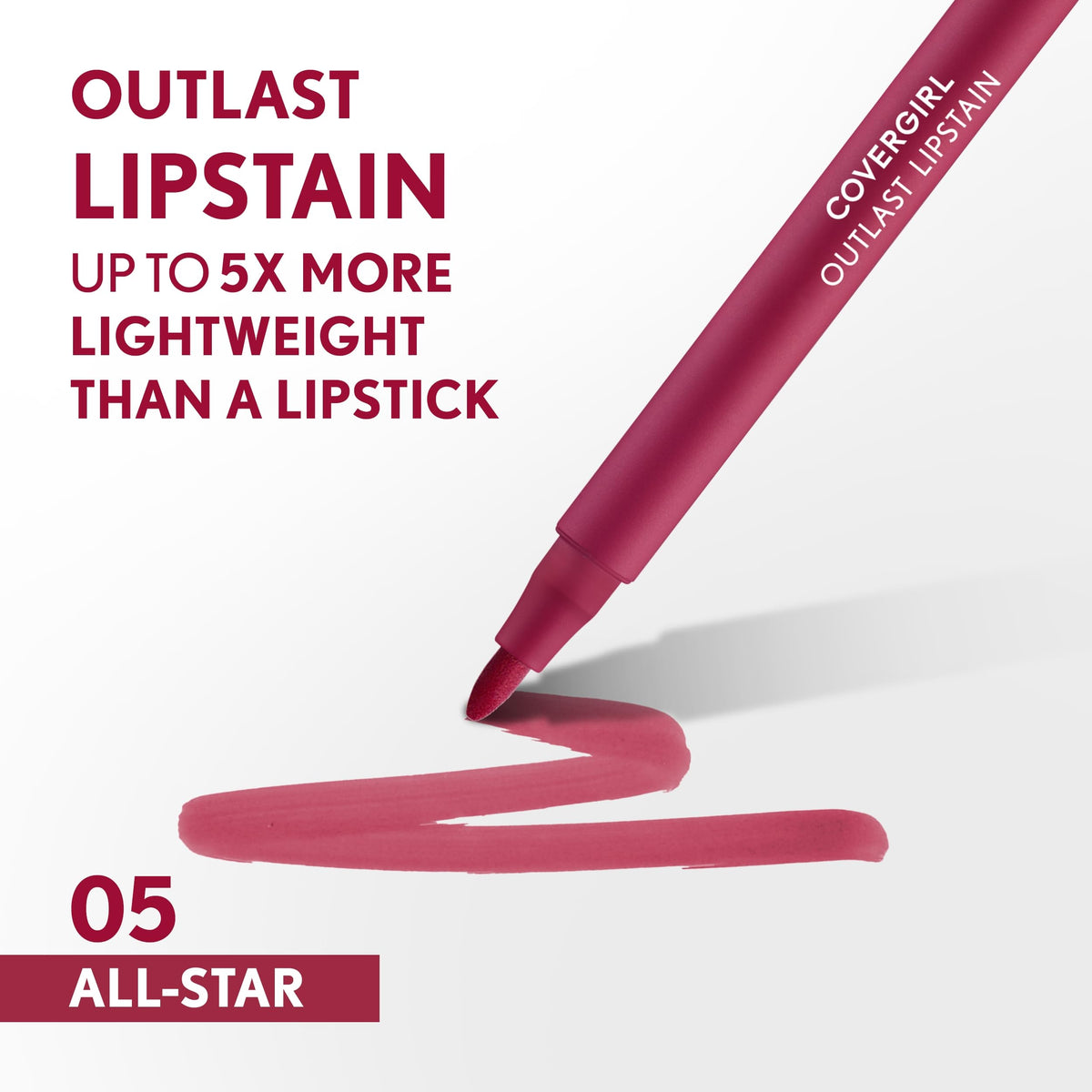 COVERGIRL Outlast precise pen tip closeup for accurate lip lining