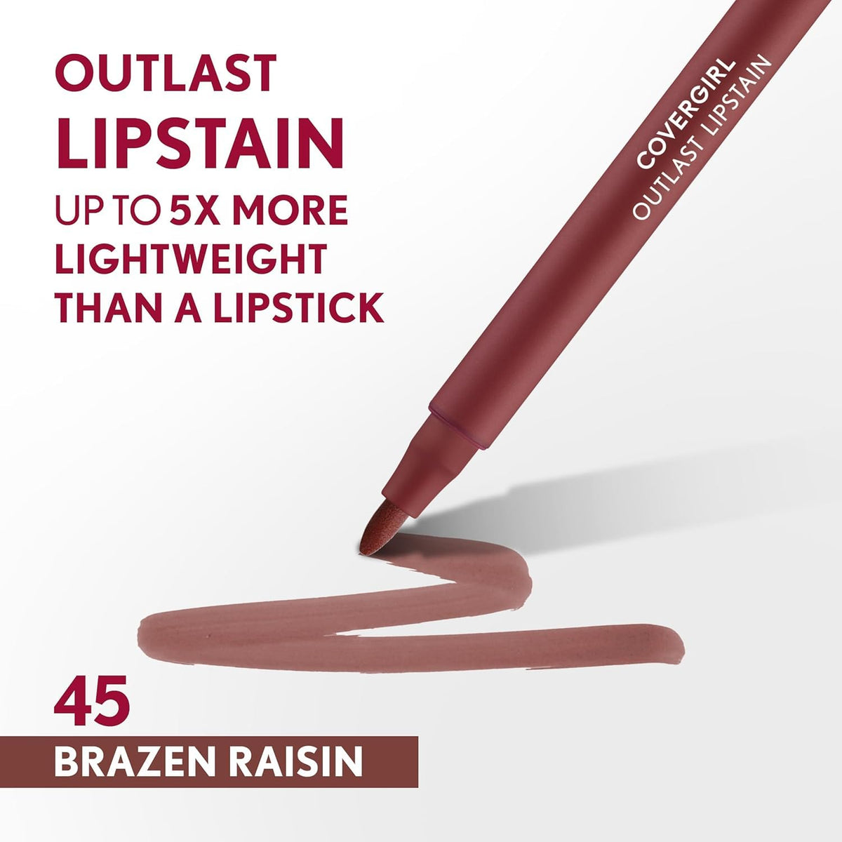 COVERGIRL lip application in use demonstrating clean, even coverage