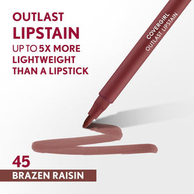 COVERGIRL lip application in use demonstrating clean, even coverage