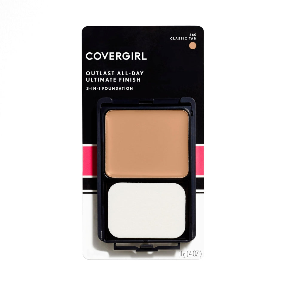 COVERGIRL front packaging showing Classic Tan foundation and branding for quick identification