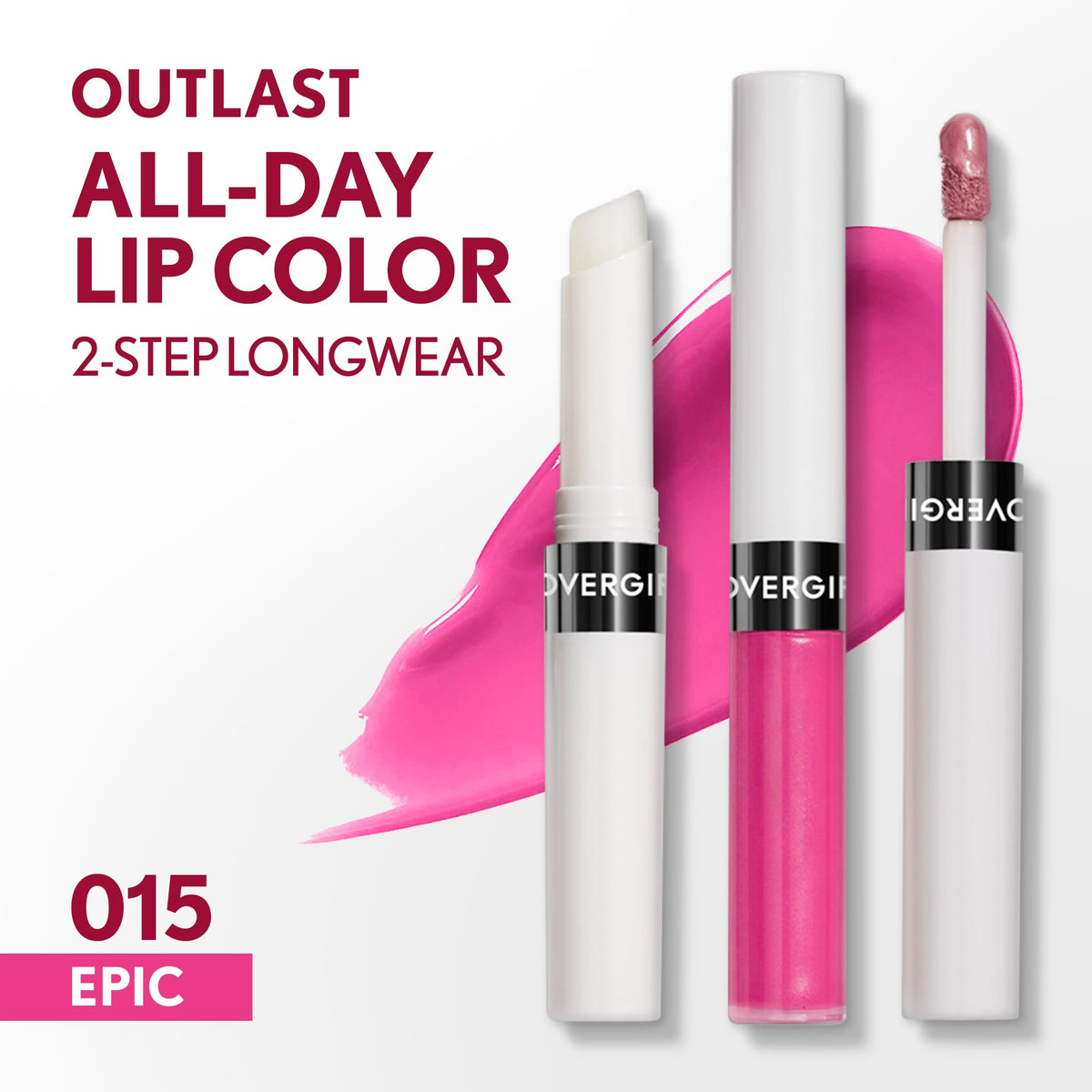COVERGIRL Outlast color wand close-up showing smooth pigment application benefit