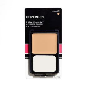 COVERGIRL compact front closed showing sleek portable design and fast touch-up benefit