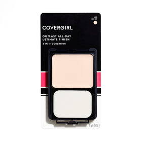 COVERGIRL compact front view showing shade Ivory and sleek packaging, perfect portability