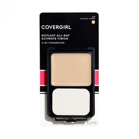 COVERGIRL front view of compact showing sleek packaging and travel-ready convenience
