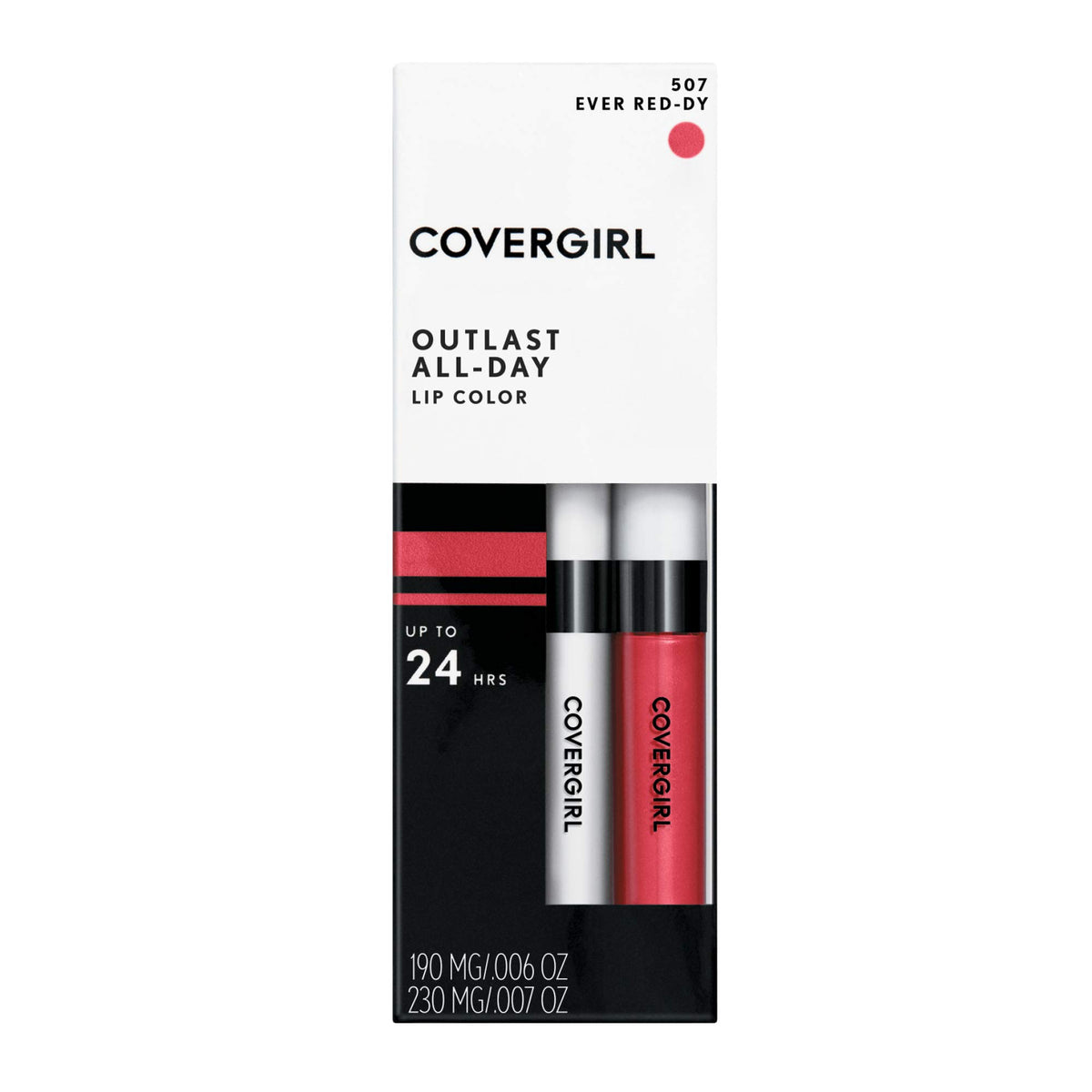 COVERGIRL Outlast lips in use showing confident, transfer-resistant wear
