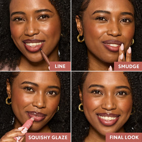 COVERGIRL lipstain next to coin showing compact travel-friendly size benefit